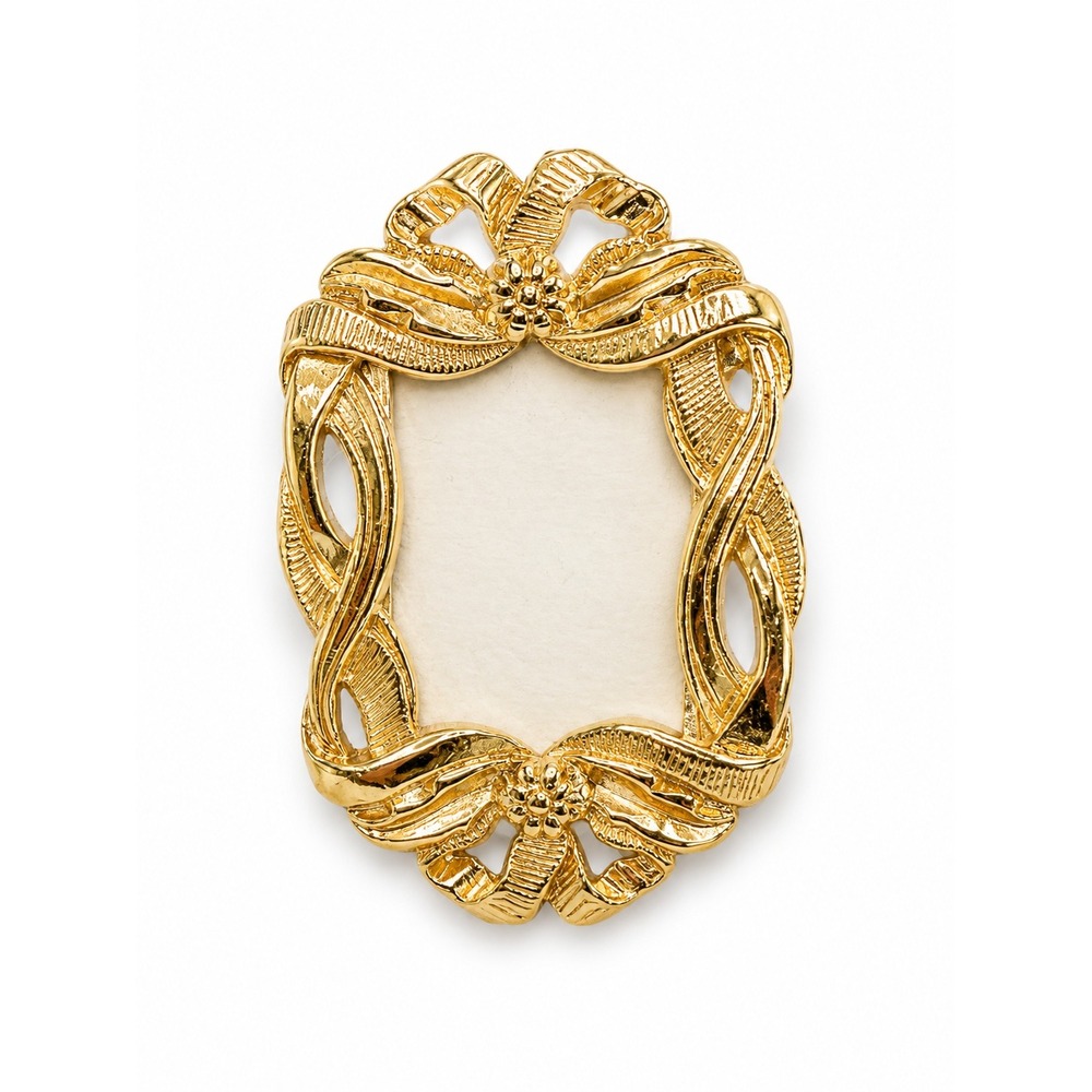 Vintage Avon Gold Tone Photo Frame Brooch Pin Holds Small Picture‎ Gift Boxed
